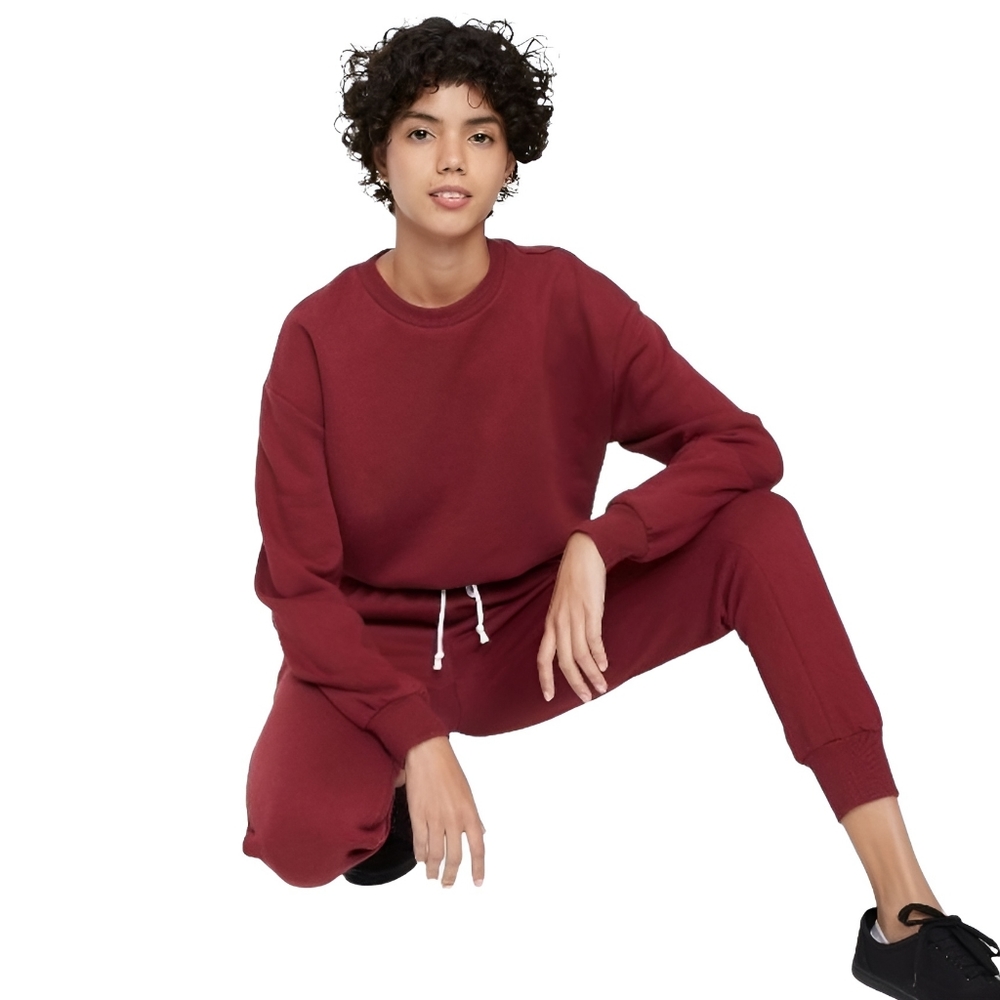 Women's Burgundy Sweatshirt - Picture 3 of 4